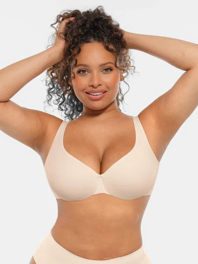 Adjustable Deep V-Neck Underwire Bra