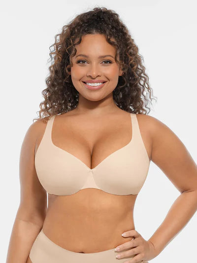 Adjustable Deep V-Neck Underwire Bra