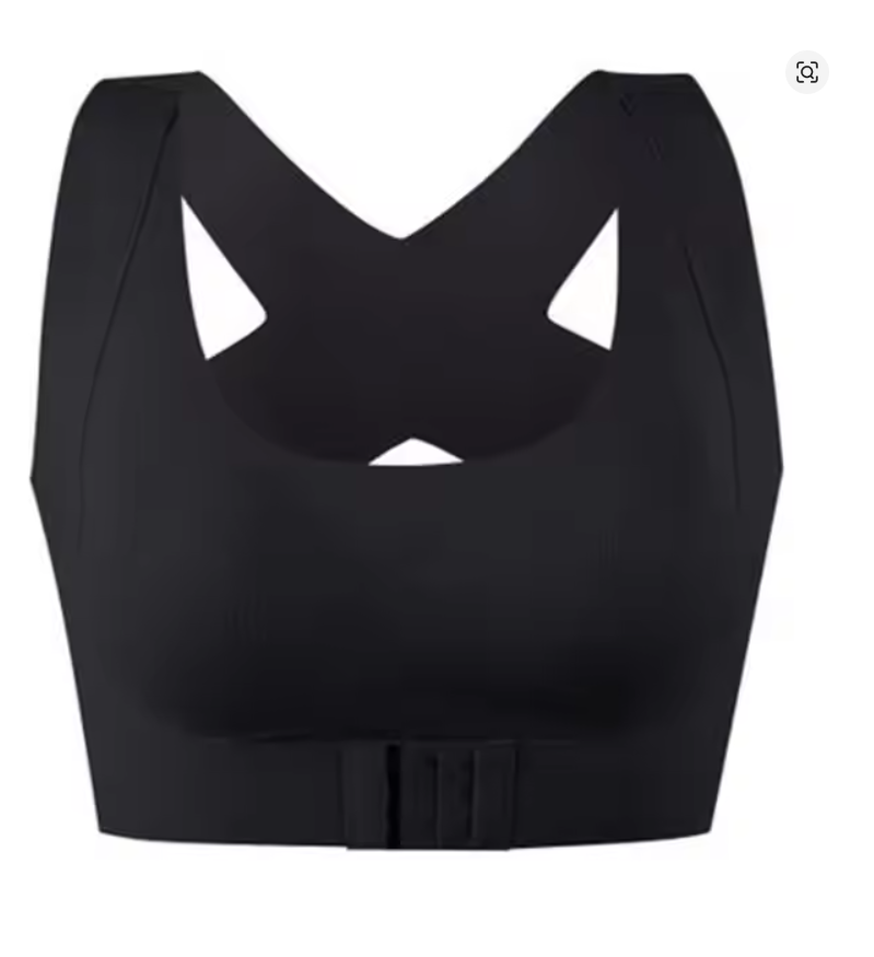 Front Closure Cross-Back Wireless Posture Bra