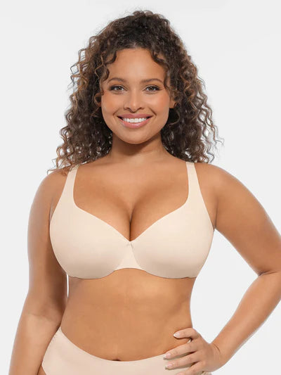 Adjustable Deep V-Neck Underwire Bra