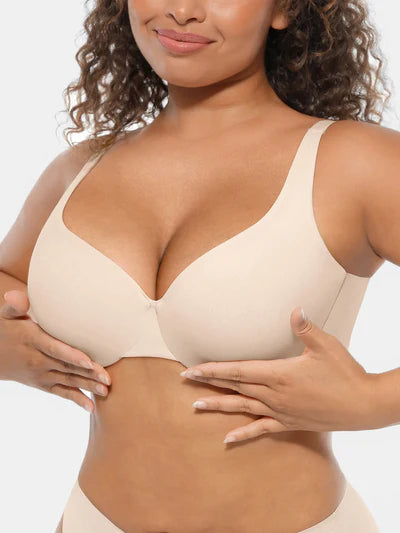 Adjustable Deep V-Neck Underwire Bra