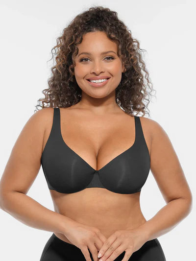 Adjustable Deep V-Neck Underwire Bra