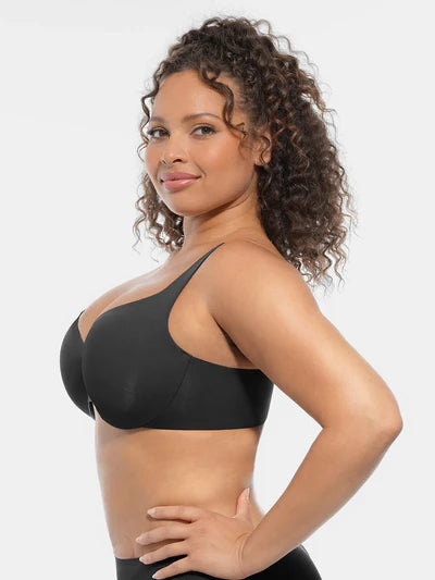 Adjustable Deep V-Neck Underwire Bra