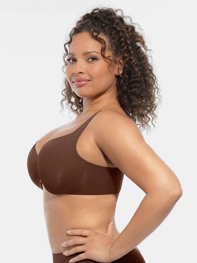 Adjustable Deep V-Neck Underwire Bra