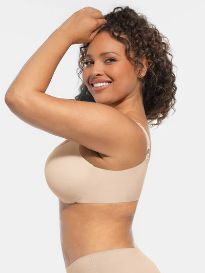 Adjustable Deep V-Neck Underwire Bra
