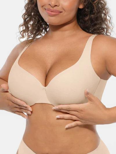 Adjustable Deep V-Neck Underwire Bra